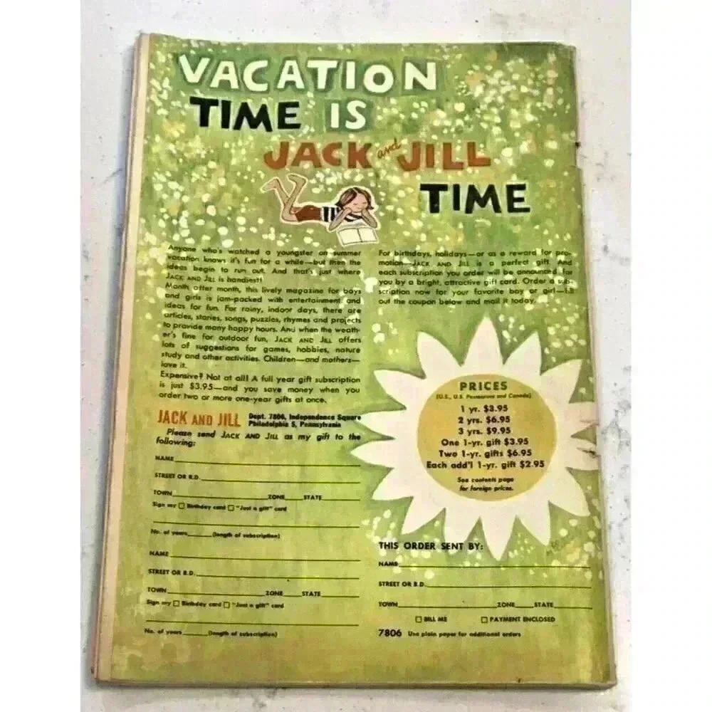 Vintage Jack and Jill Magazine June 1961 Hayley Mills Parent Trap Giraffe Cover - Picture 2 of 10